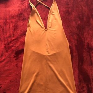 Club dress orange very low back